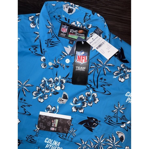 reyn spooner Other - New Reyn Spooner Carolina Panthers Kekai Blue Hawaiian Button Up Shirt XL